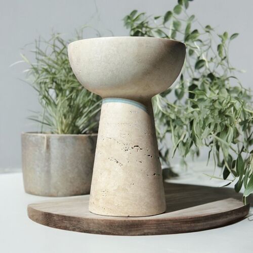 Swan Travertine Bowl